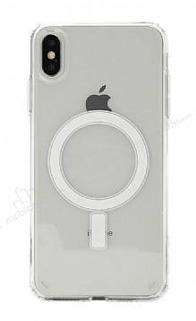 Eiroo iPhone XS Max Manyetik zellikli Wireless effaf Silikon Klf