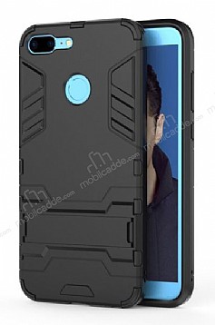 Eiroo Iron Armor Huawei P Smart Standl Ultra Koruma Siyah Klf