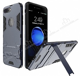Eiroo Iron Armor iPhone 7 Plus / 8 Plus Standl Ultra Koruma Lacivert Klf