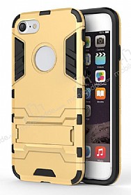 Eiroo Iron Armor iPhone 7 Standl Ultra Koruma Gold Klf