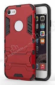 Eiroo Iron Armor iPhone 7 Standl Ultra Koruma Krmz Klf