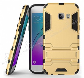 Eiroo Iron Armor Samsung Galaxy A3 2017 Standl Ultra Koruma Gold Klf