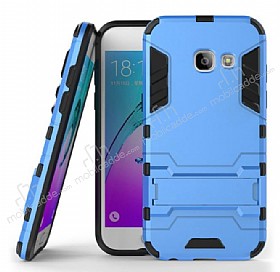 Eiroo Iron Armor Samsung Galaxy A3 2017 Standl Ultra Koruma Mavi Klf
