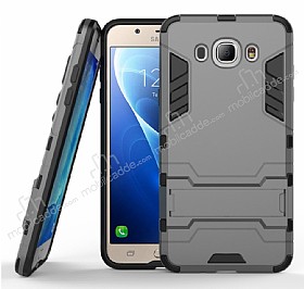 Eiroo Iron Armor Samsung Galaxy J5 2016 Standl Ultra Koruma Dark Silver Klf