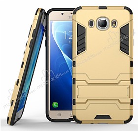 Eiroo Iron Armor Samsung Galaxy J5 2016 Standl Ultra Koruma Gold Klf