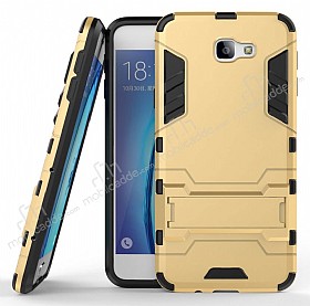 Eiroo Iron Armor Samsung Galaxy J5 Prime Standl Ultra Koruma Gold Klf