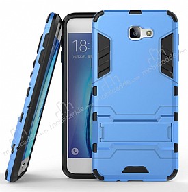 Eiroo Iron Armor Samsung Galaxy J5 Prime Standl Ultra Koruma Mavi Klf
