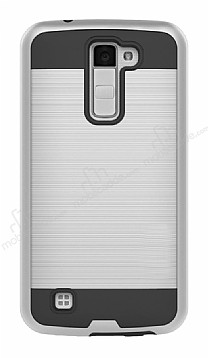 Eiroo Iron Shield LG K10 Ultra Koruma Silver Klf