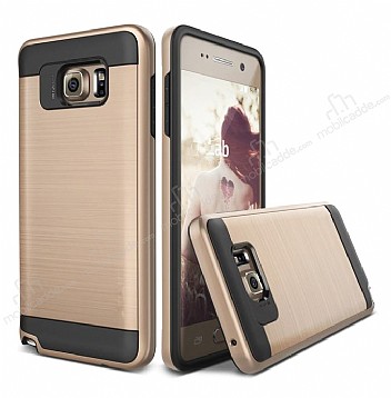 Eiroo Iron Shield Samsung Galaxy C7 Ultra Koruma Gold Klf