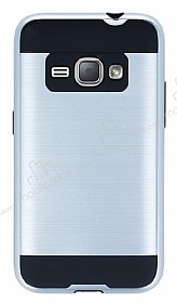Eiroo Iron Shield Samsung Galaxy J1 2016 Ultra Koruma Silver Klf
