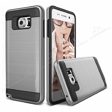 Eiroo Iron Shield Samsung Galaxy Note 5 Ultra Koruma Silver Klf