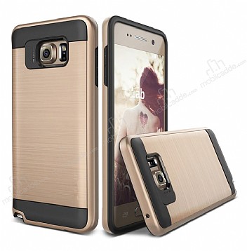 Eiroo Iron Shield Samsung Galaxy Note 5 Ultra Koruma Gold Klf