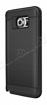 Eiroo Iron Shield Samsung Galaxy Note 5 Ultra Koruma Siyah Klf