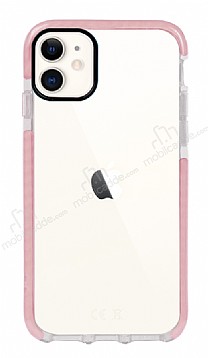Eiroo Jelly iPhone 12 / 12 Pro 6.1 in effaf Pembe Silikon Klf