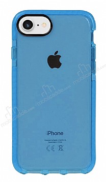 Eiroo Jelly iPhone SE 2022 Mavi Silikon Klf