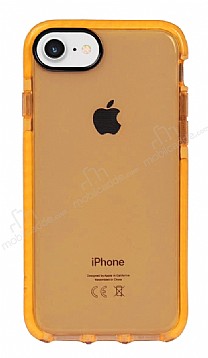 Eiroo Jelly iPhone SE 2022 Turuncu Silikon Klf