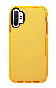 Eiroo Jelly Samsung Galaxy Note 10 Plus Turuncu Silikon Klf
