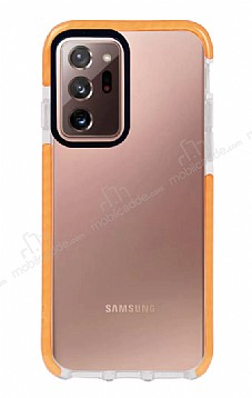Eiroo Jelly Samsung Galaxy Note 20 Ultra effaf Turuncu Silikon Klf
