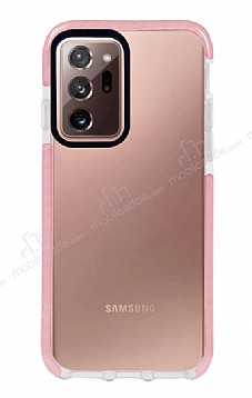 Eiroo Jelly Samsung Galaxy Note 20 Ultra effaf Pembe Silikon Klf