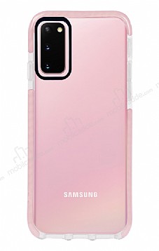 Eiroo Jelly Samsung Galaxy S20 effaf Pembe Silikon Klf