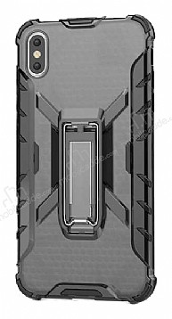 Eiroo Juno iPhone X / XS Standl Ultra Koruma Siyah Klf