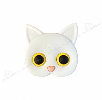 Eiroo Kedi Figrl Aynal Beyaz Telefon Tutucu ve Stand