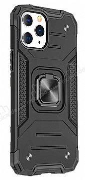 Eiroo Kickstand Apple iPhone 11 Pro Max Ultra Koruma Siyah Klf