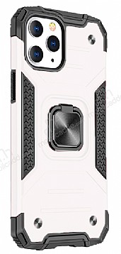 Eiroo Kickstand Apple iPhone 11 Pro Max Ultra Koruma Beyaz Klf