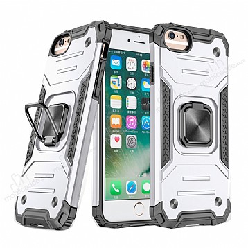 Eiroo Kickstand iPhone 6 / 6S Ultra Koruma Beyaz Klf