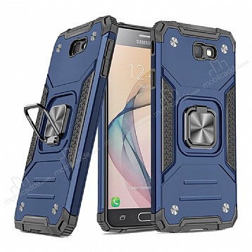 Eiroo Kickstand Samsung Galaxy J7 Prime Ultra Koruma Mavi Klf