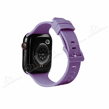 Eiroo KRD-23 Apple Watch 7 Lila Silikon Kordon (41 mm)