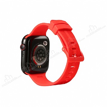 Eiroo KRD-23 Apple Watch Krmz Silikon Kordon (38 mm)