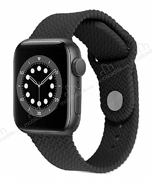 Eiroo KRD-37 Apple Watch / Watch 2 / Watch 3 Siyah Silikon Kordon 38mm