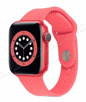 Eiroo KRD-37 Apple Watch 4 / Watch 5 Pembe Silikon Kordon 40mm