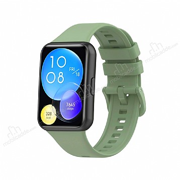 Eiroo KRD-43 Huawei Watch Fit 2 Yeil Silikon Kordon