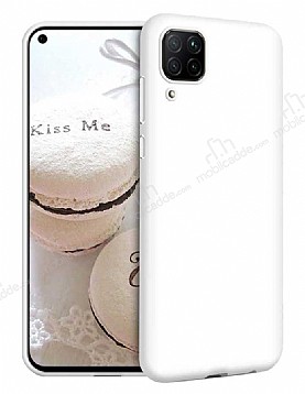 Eiroo Lansman Huawei P40 Lite Beyaz Silikon Klf