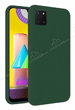 Eiroo Lansman Samsung Galaxy Note 10 Lite Koyu Yeil Silikon Klf