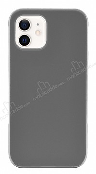 Eiroo Lansman iPhone 12 / iPhone 12 Pro 6.1 in Ak Gri Silikon Klf