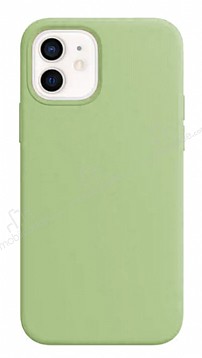 Eiroo Lansman iPhone 12 / iPhone 12 Pro 6.1 in Ak Yeil Silikon Klf
