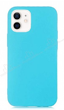 Eiroo Lansman iPhone 12 / iPhone 12 Pro 6.1 in Mavi Silikon Klf