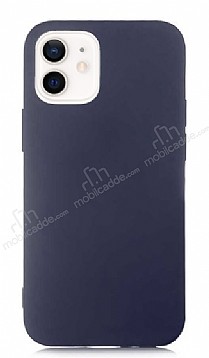 Eiroo Lansman iPhone 12 / iPhone 12 Pro 6.1 in Lacivert Silikon Klf