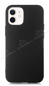 Eiroo Lansman iPhone 12 / iPhone 12 Pro 6.1 in Siyah Silikon Klf