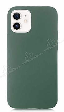 Eiroo Lansman iPhone 12 Mini 5.4 in Yeil Silikon Klf