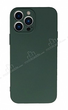 Eiroo Lansman iPhone 13 Pro Kamera Korumal Koyu Yeil Silikon Klf