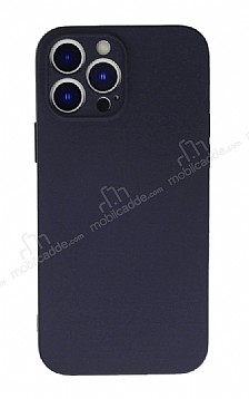Eiroo Lansman iPhone 13 Pro Kamera Korumal Lacivert Silikon Klf