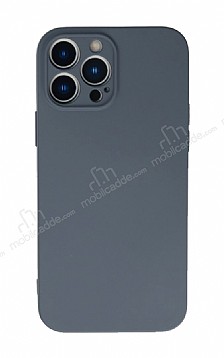 Eiroo Lansman iPhone 13 Pro Max Kamera Korumal Gri Silikon Klf