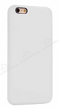 Eiroo Lansman iPhone 6 Plus / 6S Plus Beyaz Silikon Klf