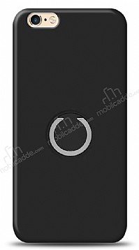 Eiroo Lansman iPhone 6 Plus / 6S Plus Selfie Yzkl Siyah Silikon Klf