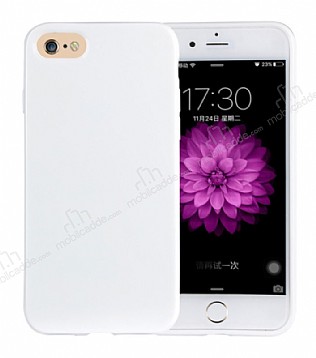 Eiroo Lansman iPhone SE / 5 / 5S Beyaz Silikon Klf