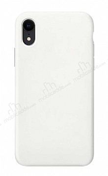 Eiroo Lansman iPhone XR Beyaz Silikon Klf